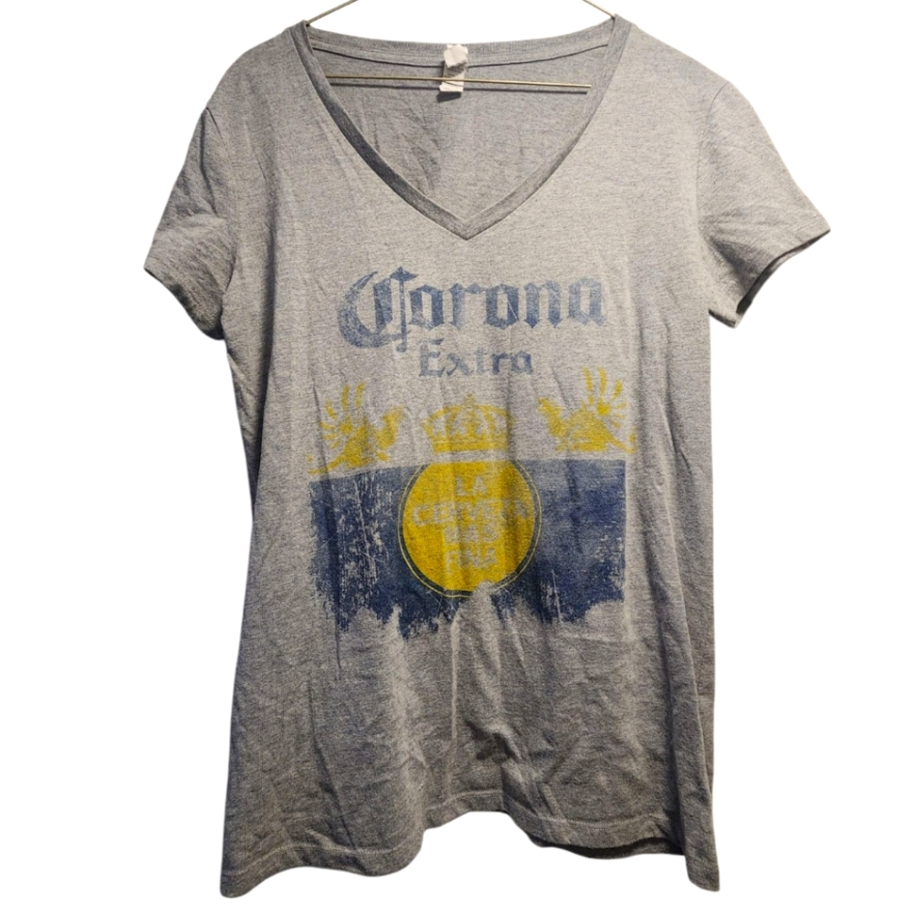 Women's Gray Corona T-Shirt Size Large